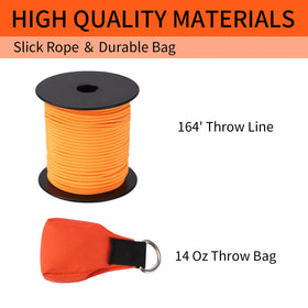 SENSILIN Arborist line 164ft rope ready for quick setup and reach.