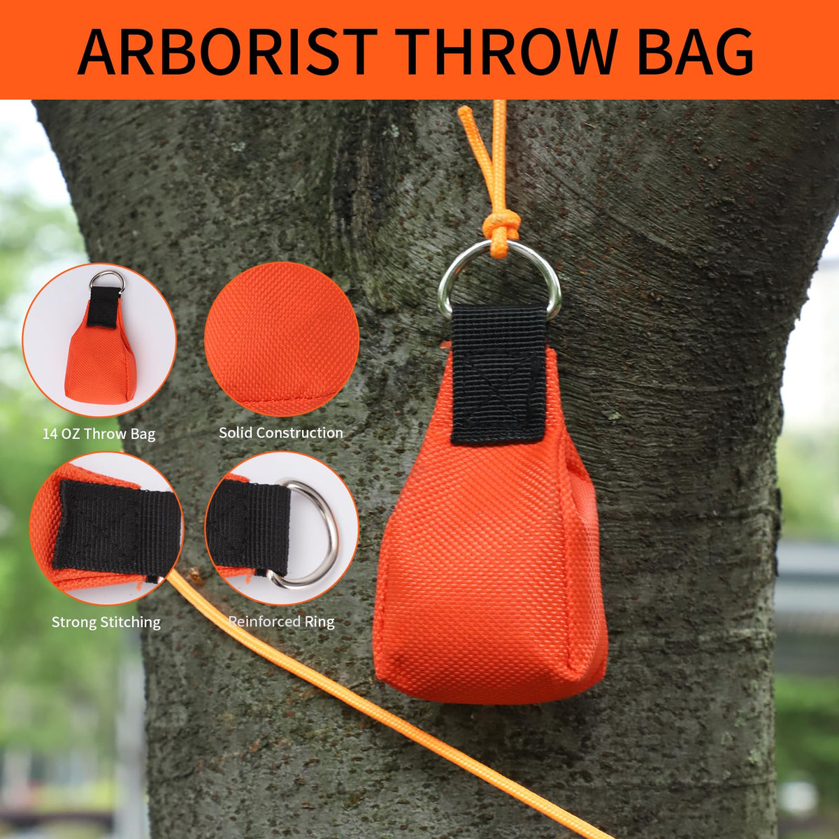 SENSILIN Throw Bag brightly colored for high visibility during work.