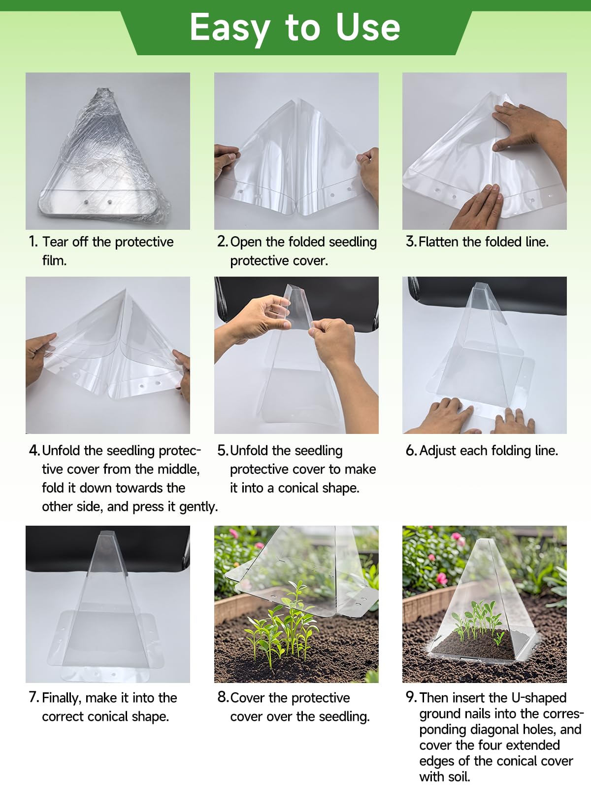 Senwell-Ka seedling domes are simple to install and store compactly