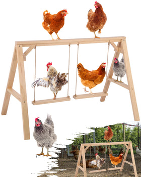 SENXILLER pine roost bars with swings provide comfortable outdoor perching and entertainment.