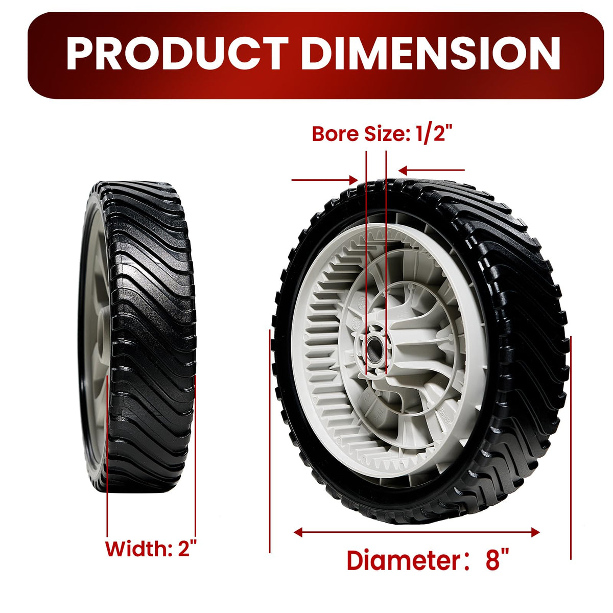 SENZHAO 634-05281A drive wheel detail with bore and tread features.