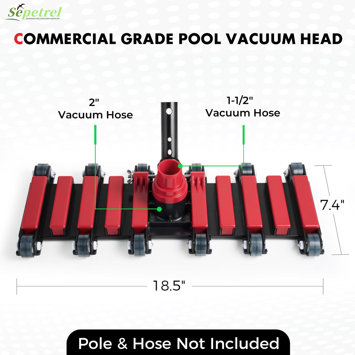 Sepetrel 19-inch extra-wide vacuum head for fast coverage