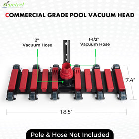 Sepetrel 19-inch extra-wide vacuum head for fast coverage