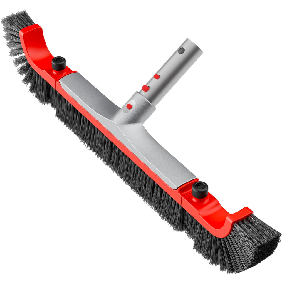 Sepetrel 22-inch wide pool brush head with expansive surface for faster wall scrubbing.