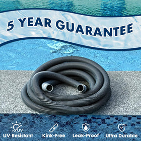 Sepetrel hose with 5-year warranty supports reliable pool maintenance