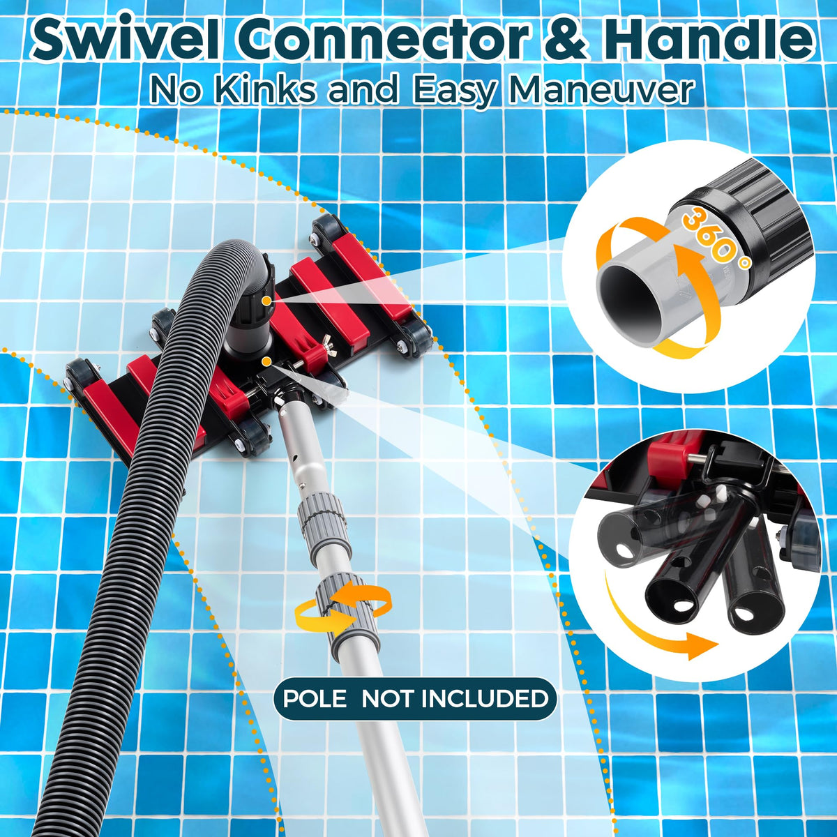 Sepetrel hose and head use durable EVA, PE, UV materials for lasting performance.