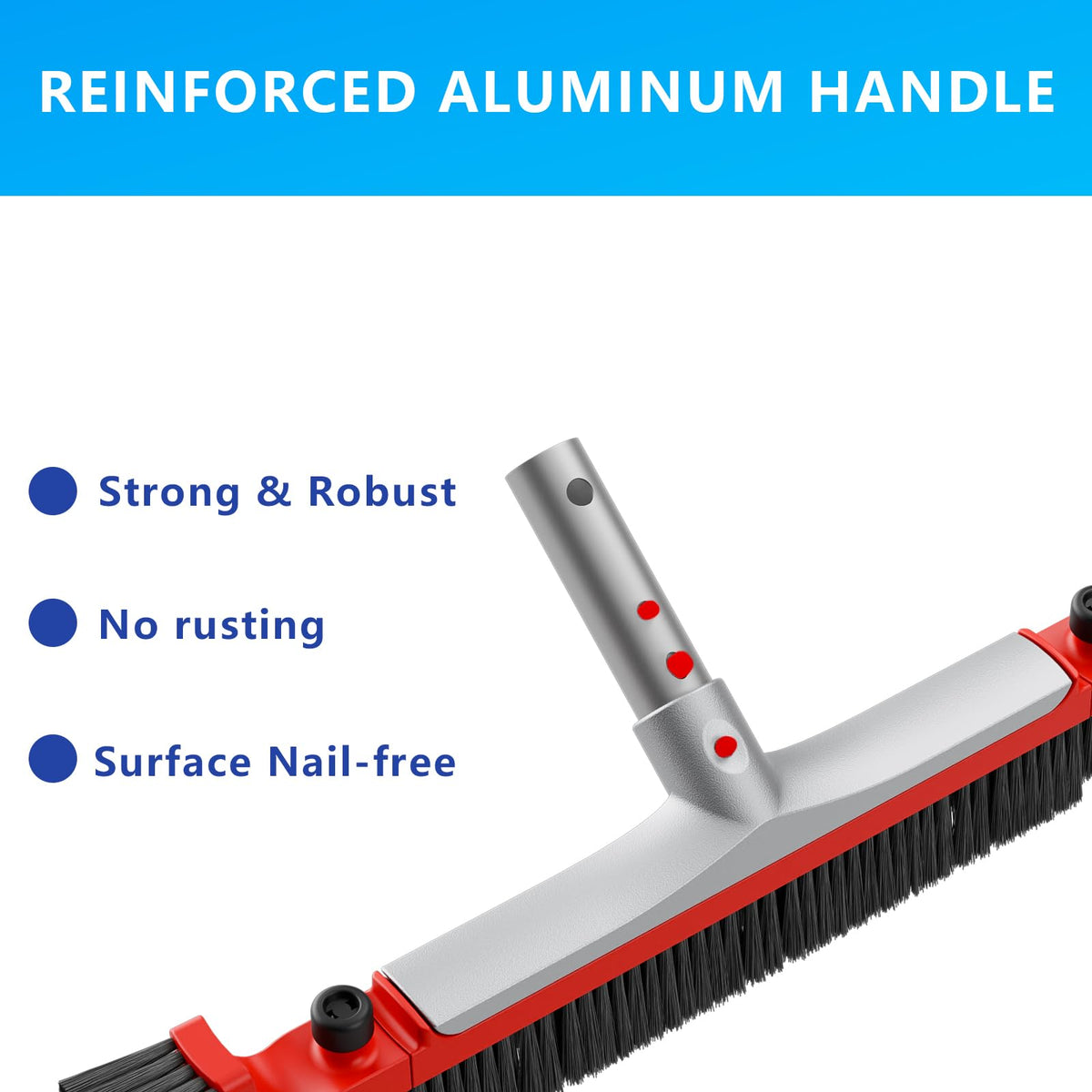 Sepetrel heavy-duty bristles provide effective scrubbing against grime and algae.