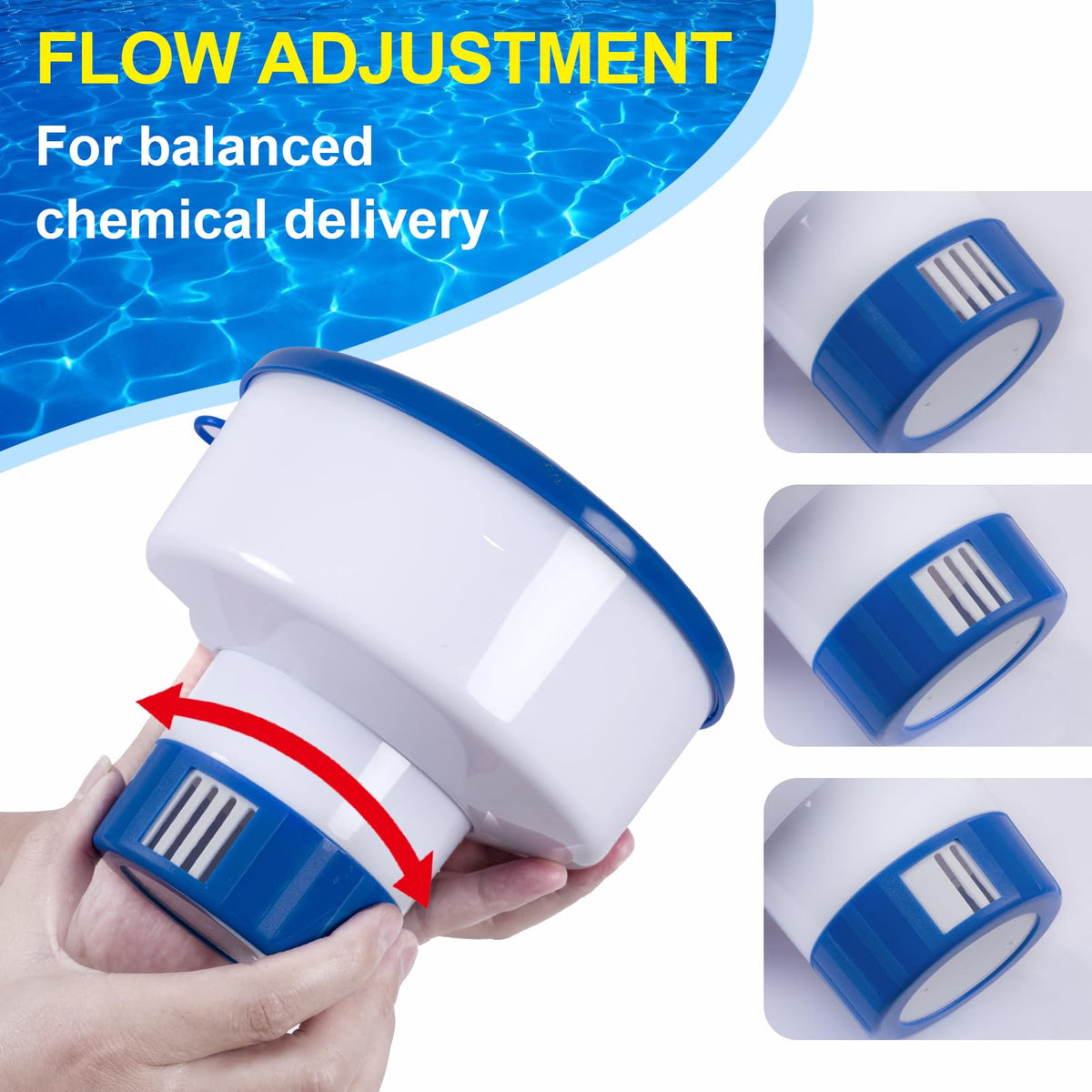 Sepetrel pool chlorine floater dispenser large capacity holds four tablets