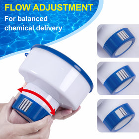 Sepetrel pool chlorine floater dispenser large capacity holds four tablets