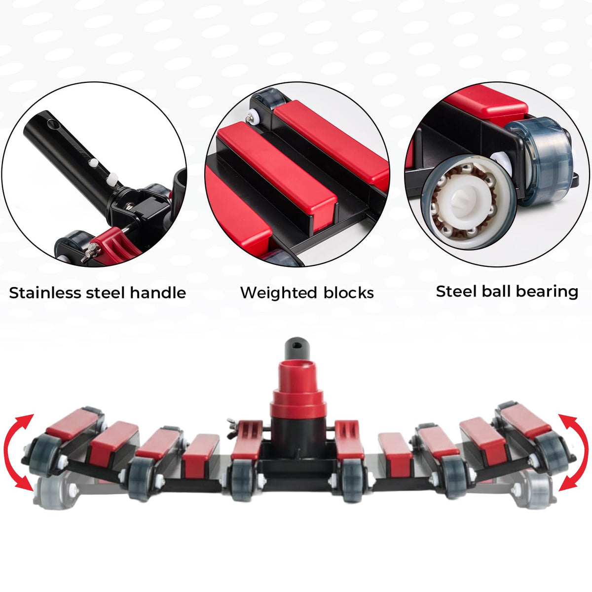 Sepetrel 12 low-friction wheels glide over corners and steps