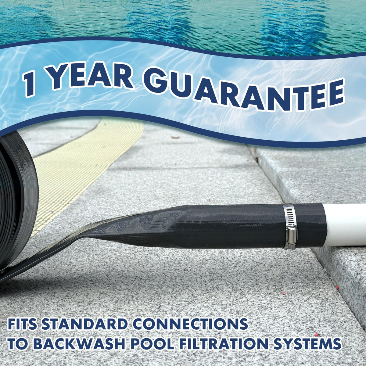 Sepetrel versatile backwash hose fits various pumps and pools
