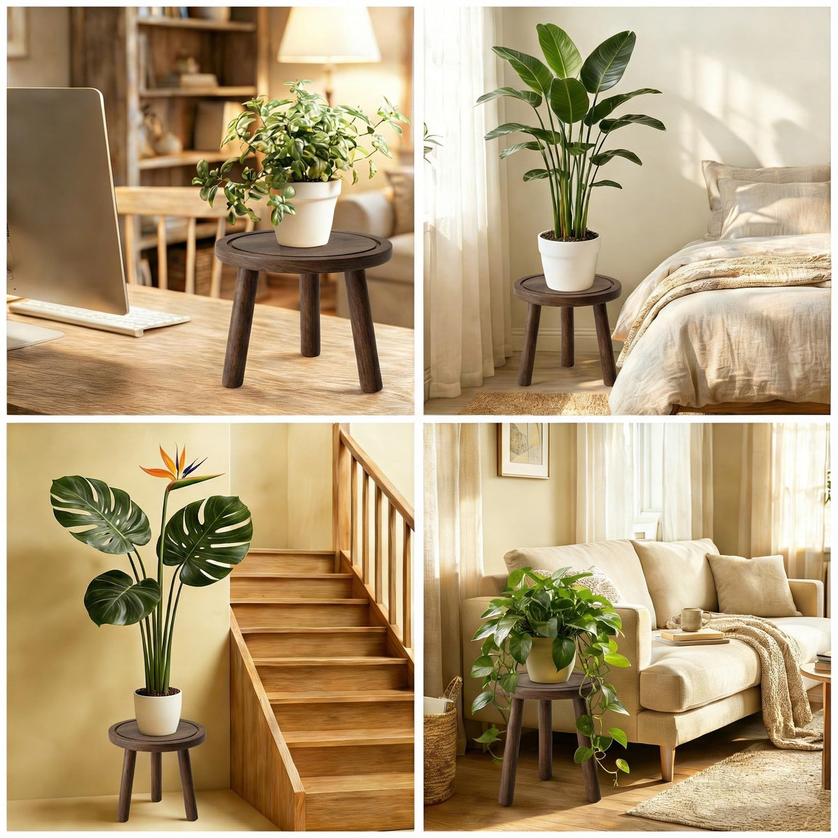 SEQUEDA stands tucked into a corner for space-saving decor.