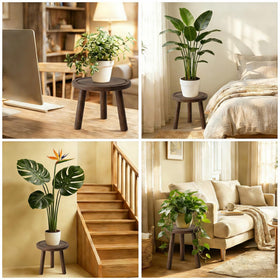 SEQUEDA stands tucked into a corner for space-saving decor.