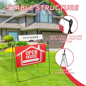 SERABETTO anti-collapse A-frame keeps signage upright in breeze.