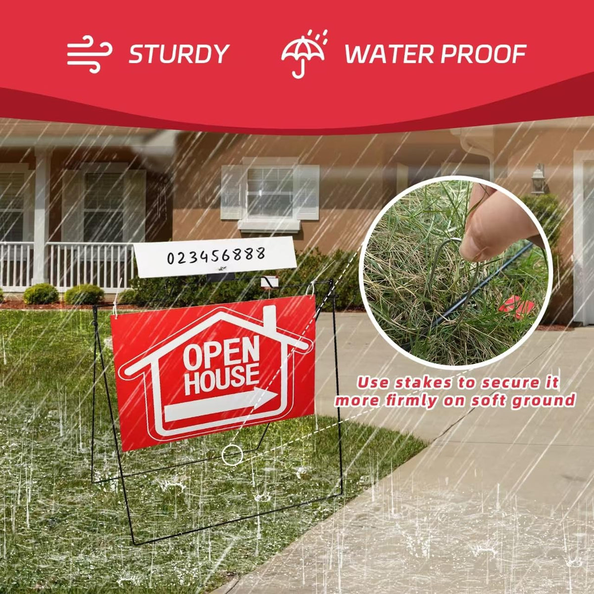 SERABETTO weatherproof banner withstands wind and rain for reliable promotion.
