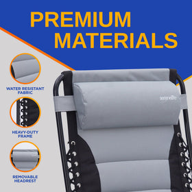 SereneLife anti-slip feet stabilize the chair on various surfaces.
