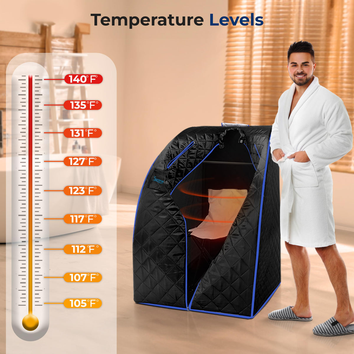 SereneLife personal spa kit with compact sauna ready for at home use