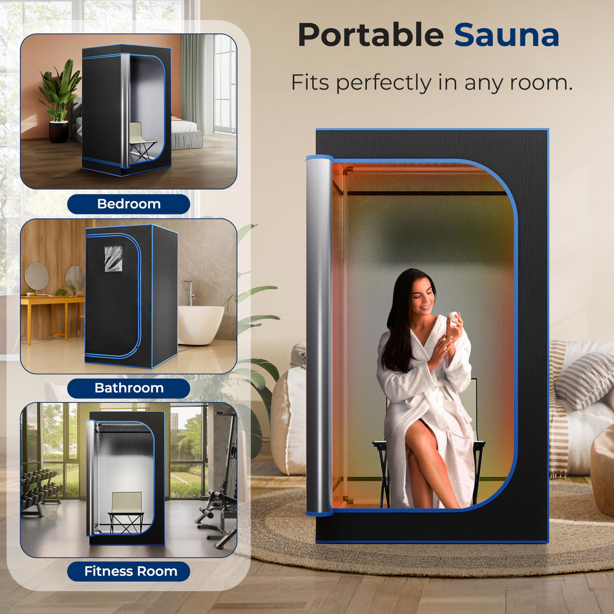 SereneLife remote control enables easy temperature and time adjustments.