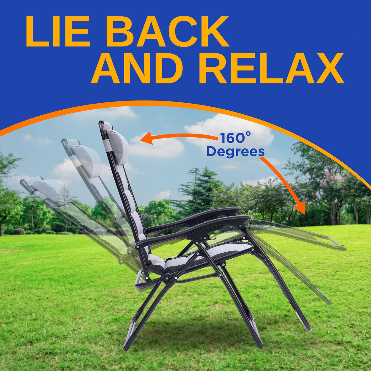 SereneLife textilene seat breathable to help stay cool on sunny days.