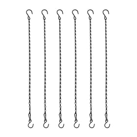 Sersberg 21-inch black hanging chain set provides sturdy plant support