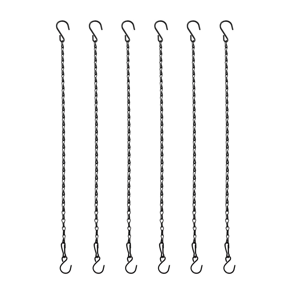 Sersberg 21-inch black hanging chain set provides sturdy plant support