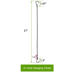 Close-up of Sersberg chain hooks showing secure connections for pots