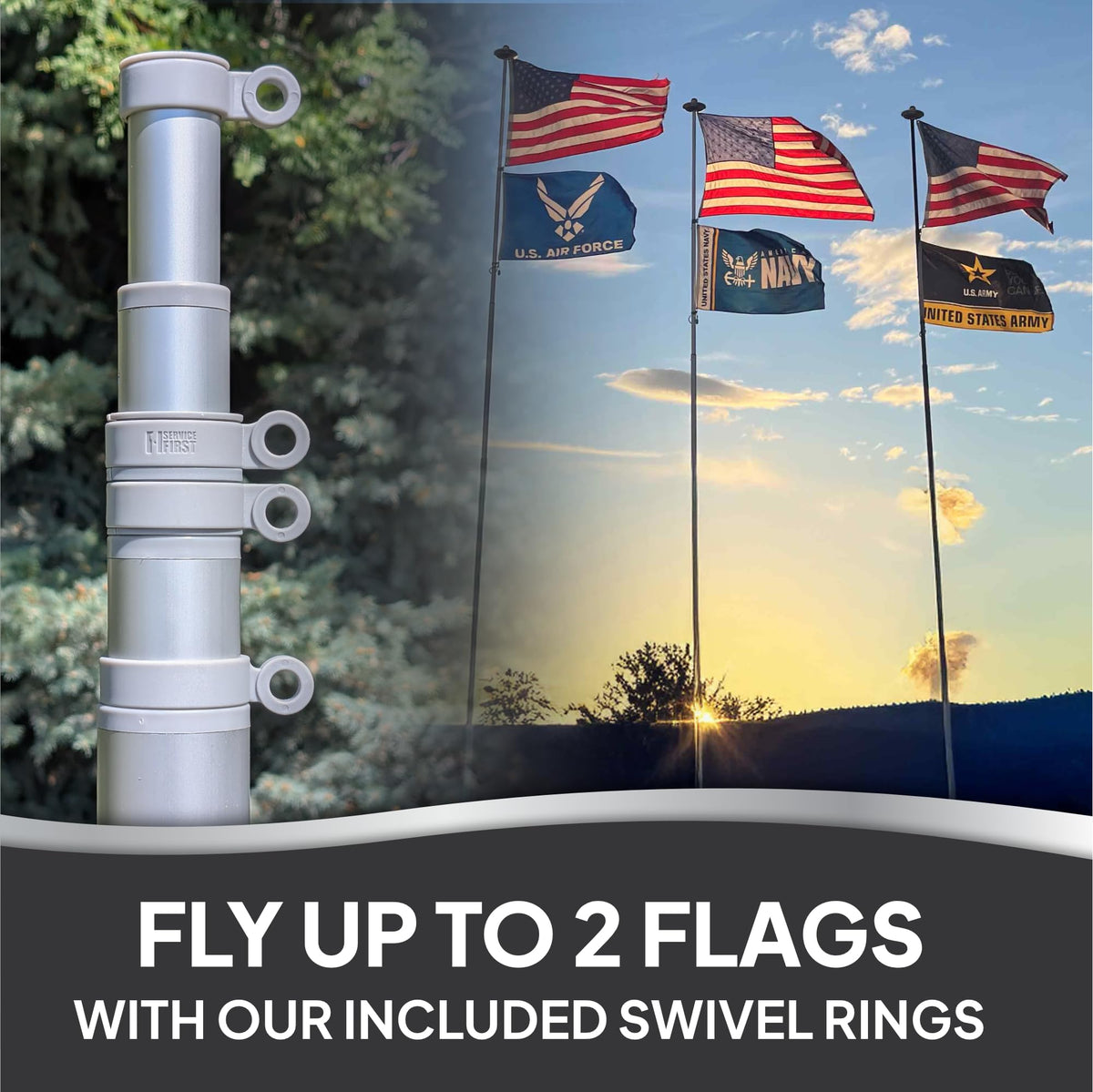 Service First 11 gauge aluminum construction delivers strength and durability