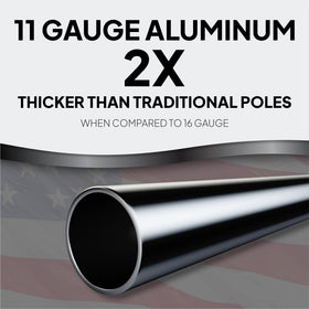 Service First corrosion-resistant aluminum flagpole for durable outdoor use