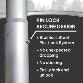 Service First secure-lock telescoping system enables quick height adjustments