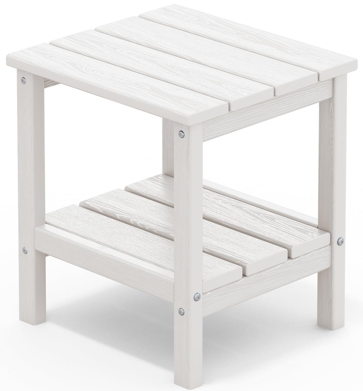 SERWALL 2-Tier HDPE outdoor side table top deck, ideal for drinks and trays.
