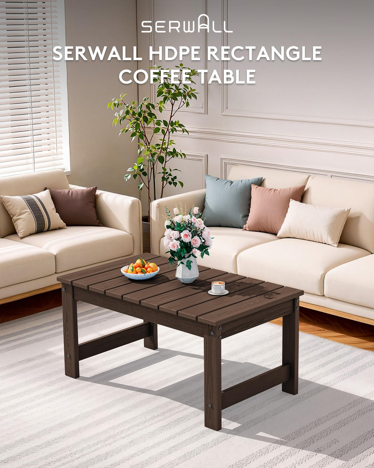 SERWALL dimensions 33.7 by 19.7 by 16.5 inches for compact spaces.
