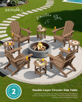 SERWALL Indoor/Outdoor versatile table suitable for plants or bedside use.