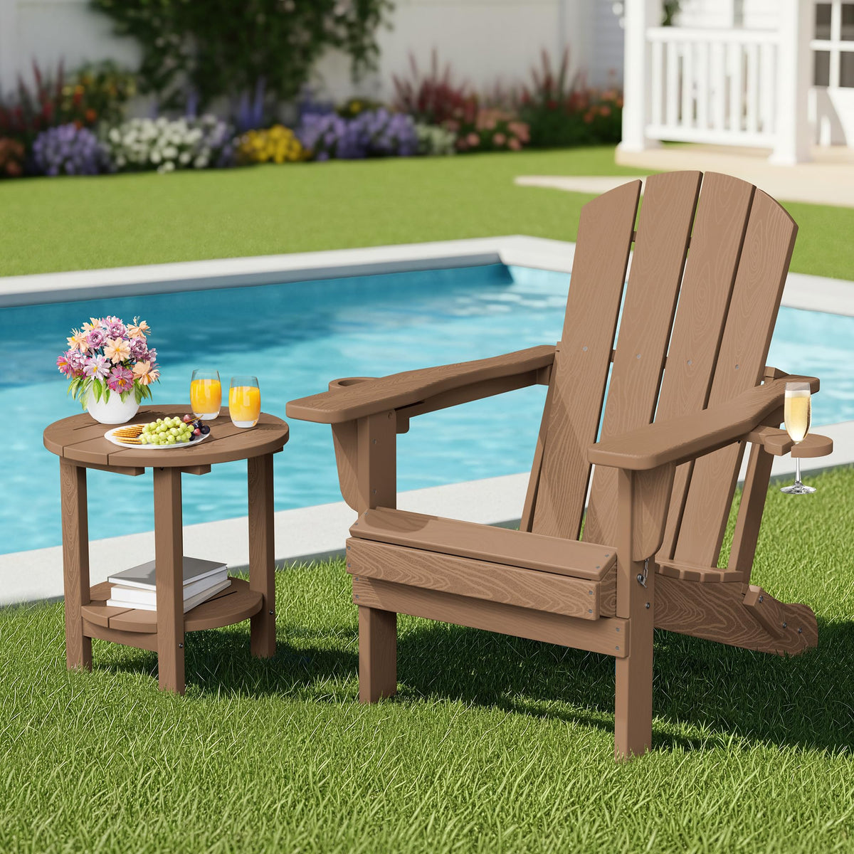 SERWALL Modern wood-grain finish enhances décor in outdoor and indoor spaces.