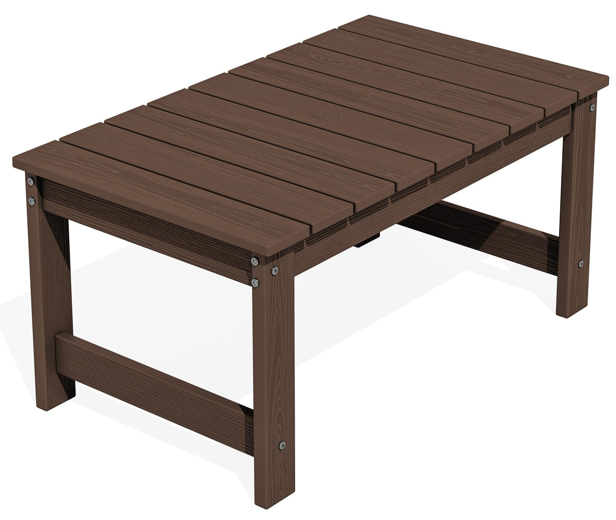 SERWALL outdoor coffee table with umbrella hole offers shaded seating and easy sun protection.