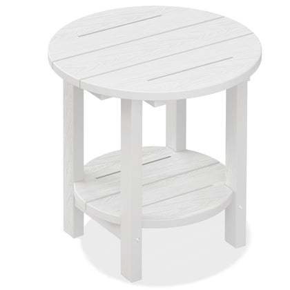 SERWALL round outdoor side table during quick assembly for outdoor use