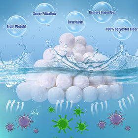 SETHVILL polyester fiber pool filter balls deliver fast filtration