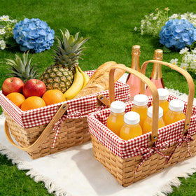 Seuqhck bamboo weave texture adds rustic charm to picnic setups
