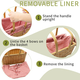 Seuqhck picnic basket nesting design for compact storage after use
