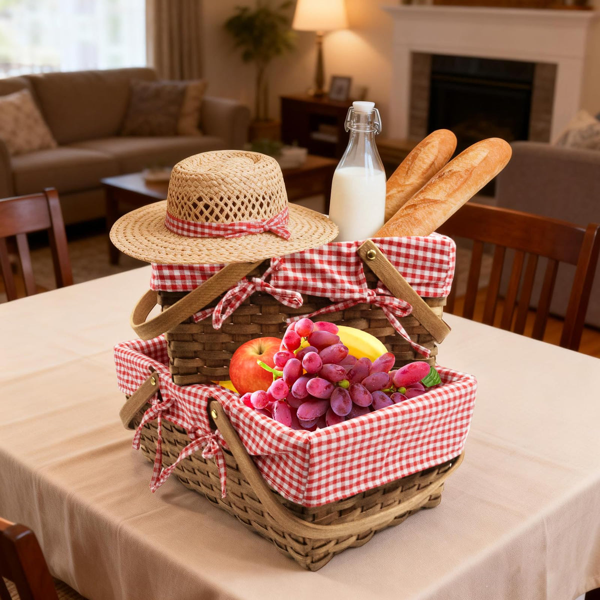 Seuqhck nested baskets save space when not in use