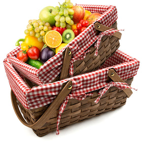 Seuqhck versatile display basket doubles as centerpiece or gift presentation