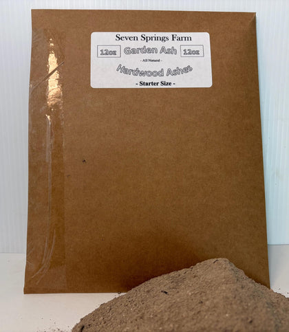 Seven Springs Farm Garden Ash texture with charcoal bits for soil balance.