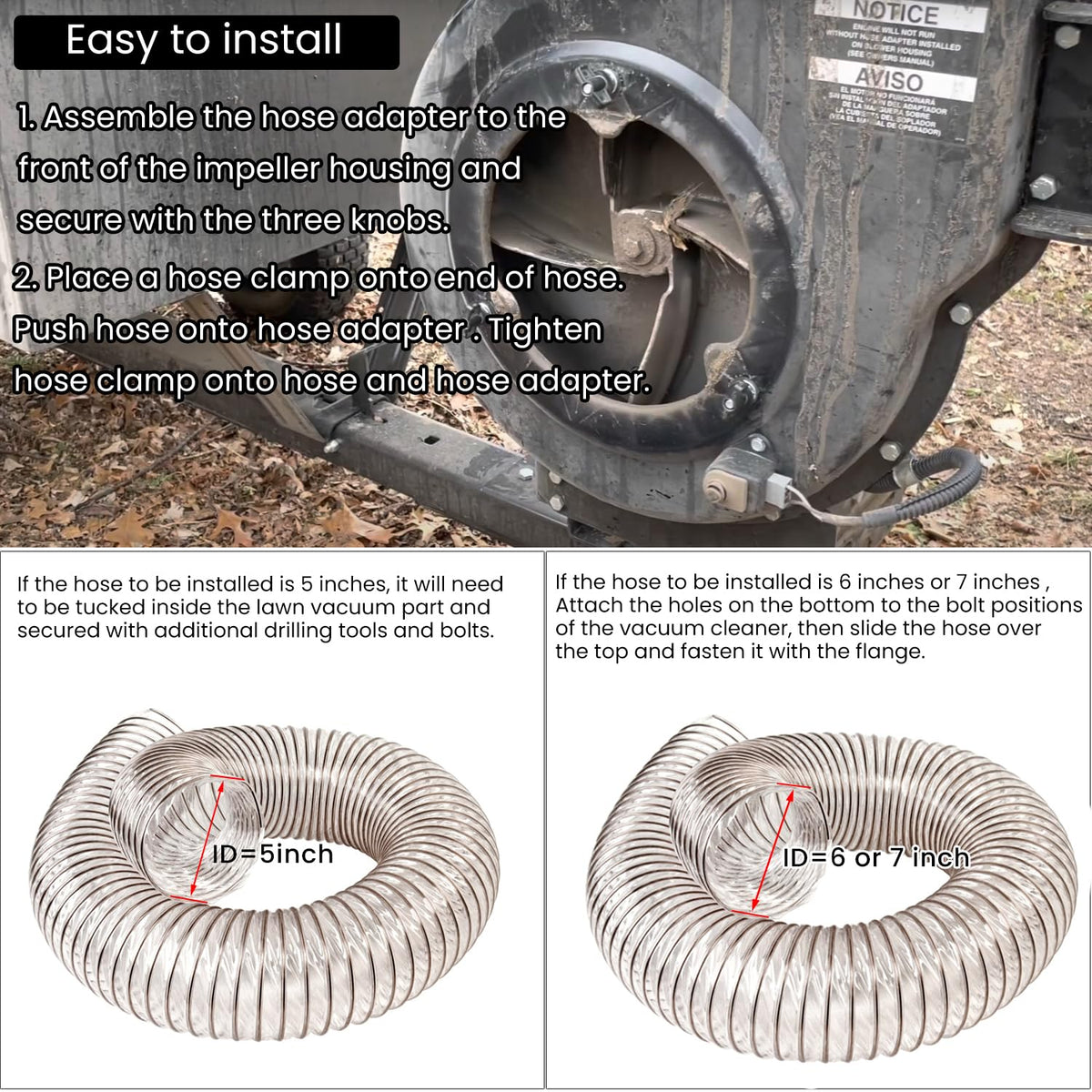 sevencow 43791 creates a tight seal, reducing leaks and clogs during lawn cleanup.