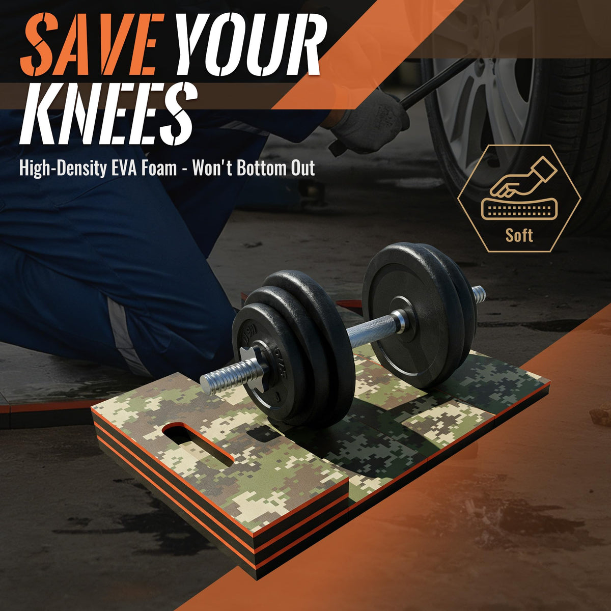 Sevenjungle waterproof EVA surface kneeling pad resists moisture on damp ground