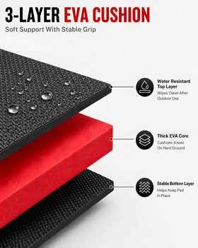 Sevenjungle waterproof EVA surface stays dry on grass and damp surfaces for outdoor use.
