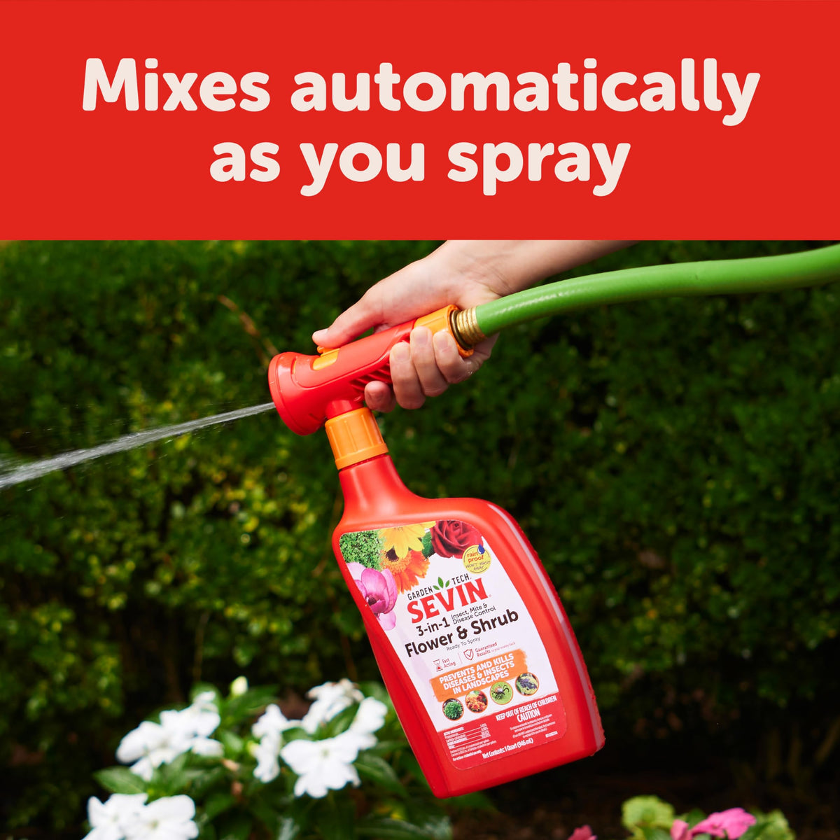 Sevin 3-in-1 RTS supports landscape care with quick disease prevention.