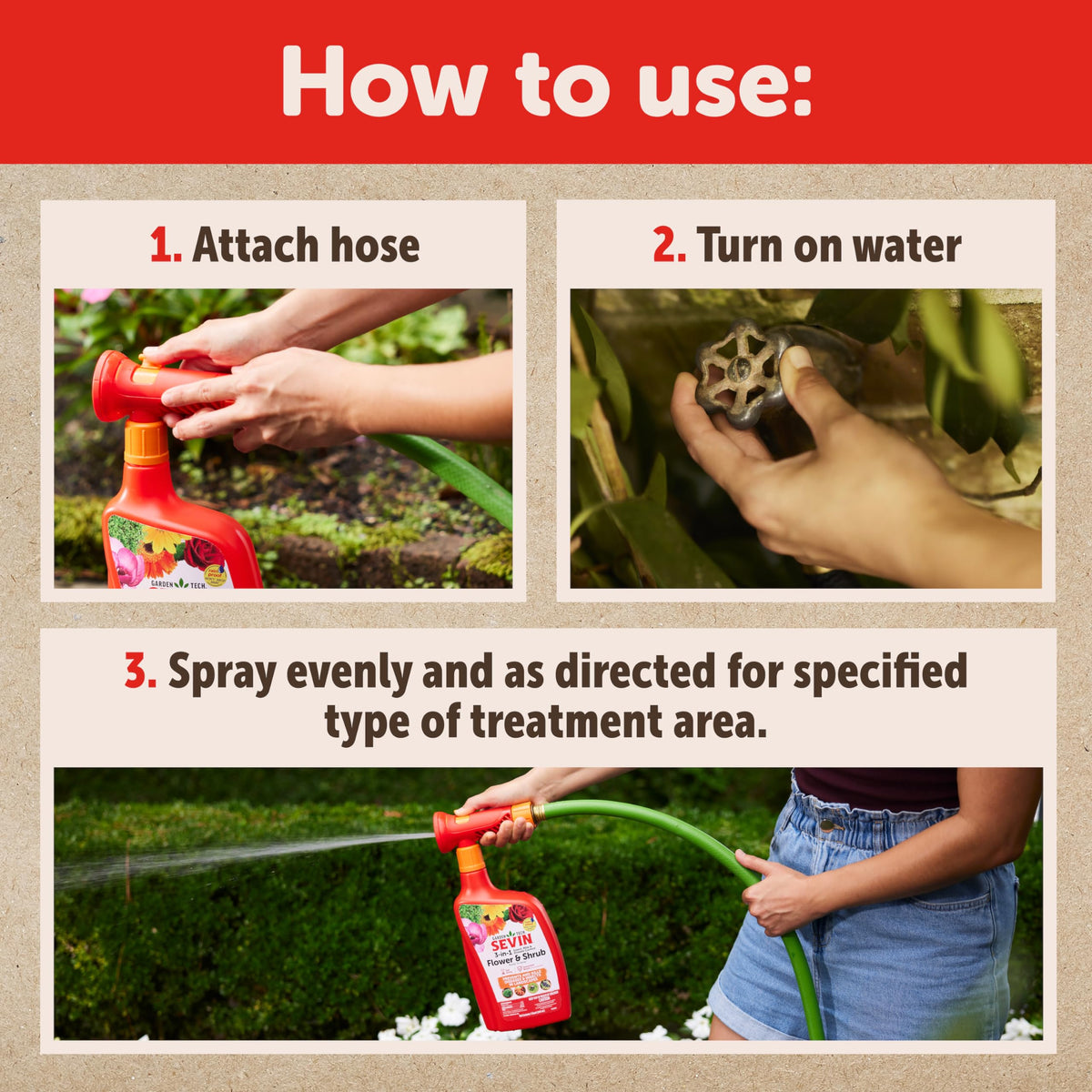 Sevin 3-in-1 RTS White Label product line suitable for garden use.