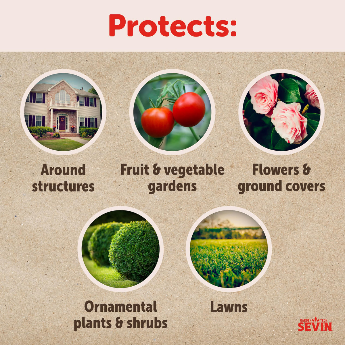 Sevin protects roses and ornamentals while preserving blooms color.