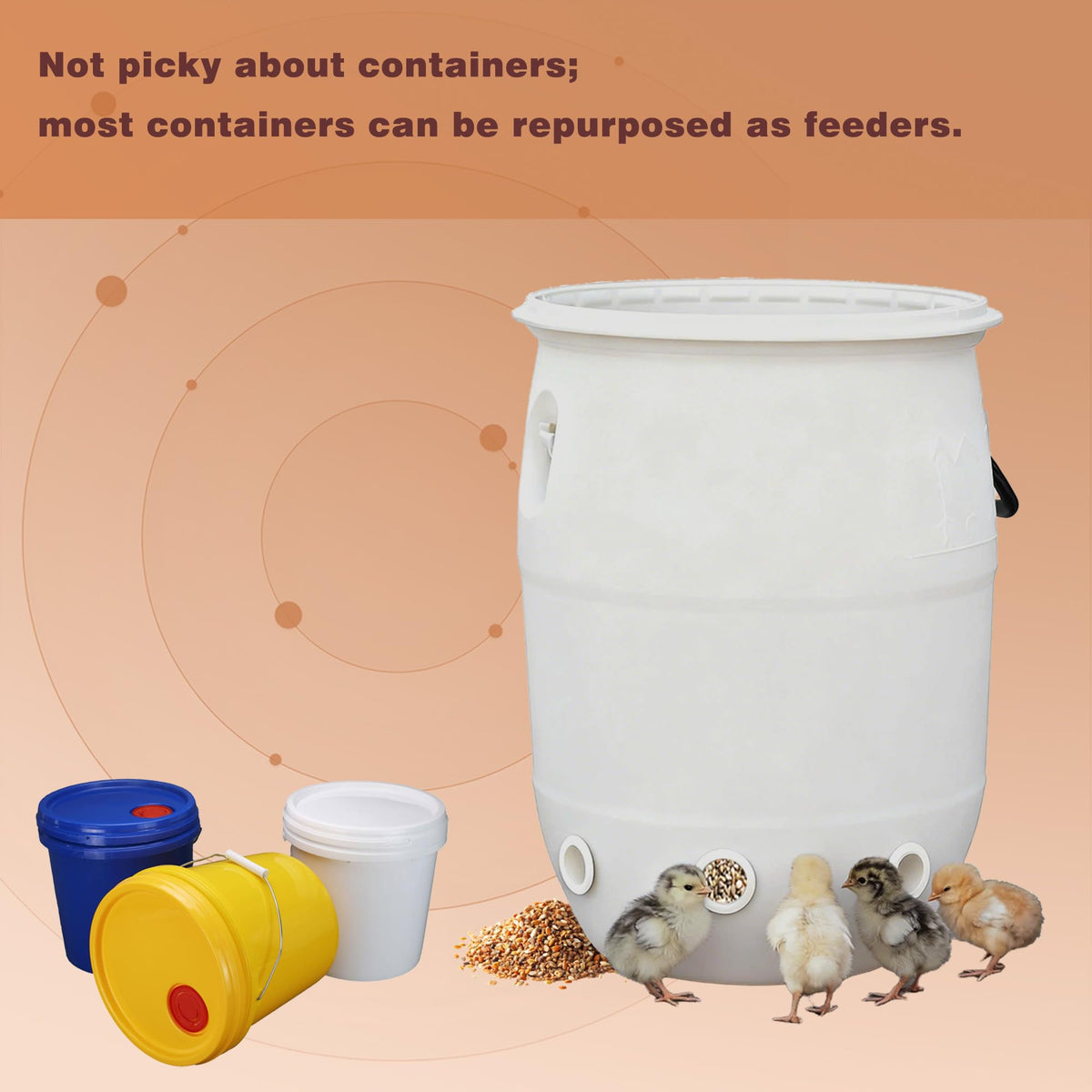 Sevomie DIY quail feeder port for easy cage installation.