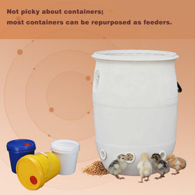 Sevomie DIY quail feeder port for easy cage installation.