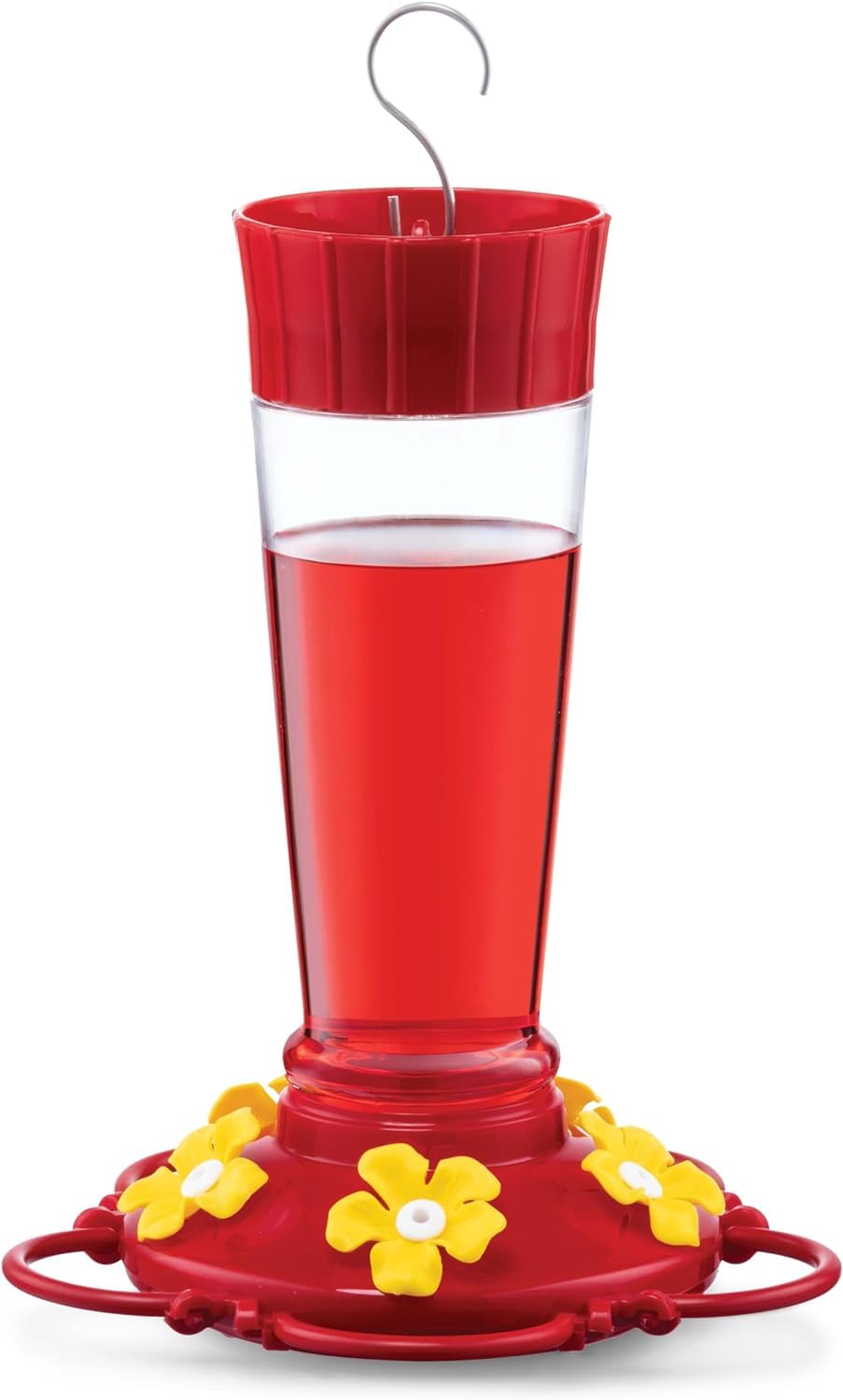 SEWANTA hummingbird feeder 10oz bright red attracts hummingbirds while showing nectar level